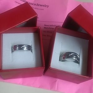 New infinity his and hers set titanium wedding rin